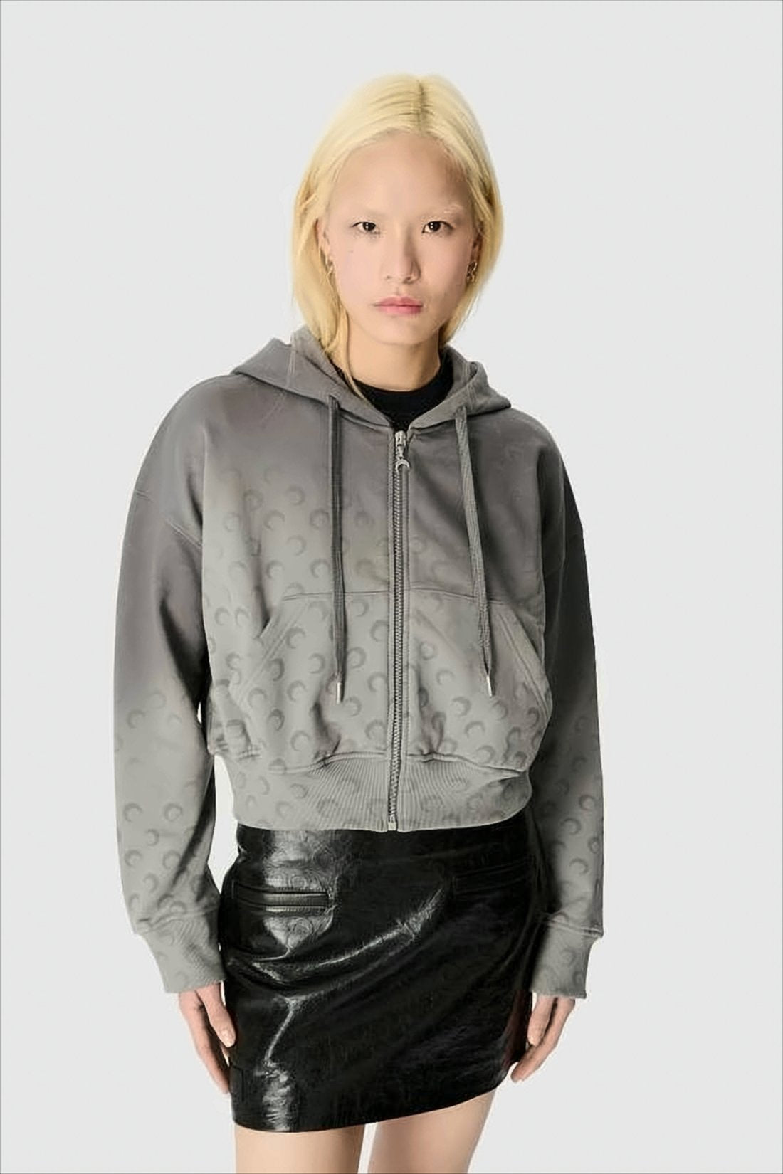 Cropped Zip-Up Hoodie