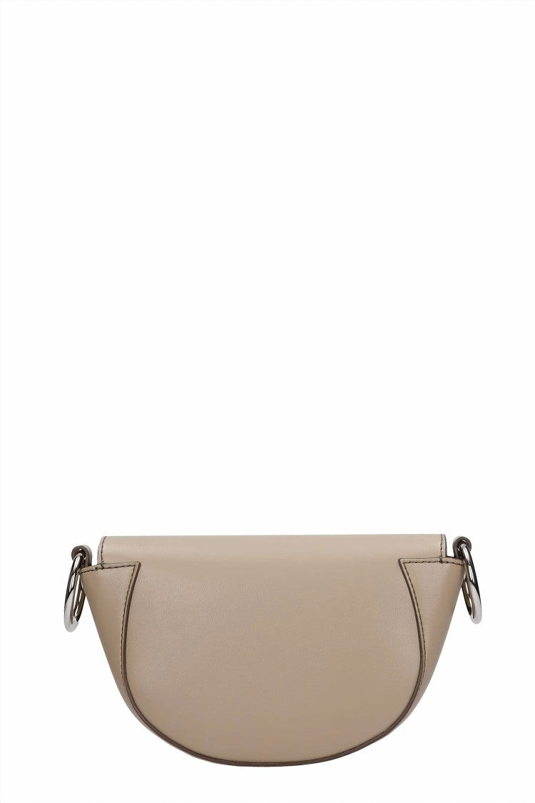 Semi-Circular Perforated Logo Crossbody Bag