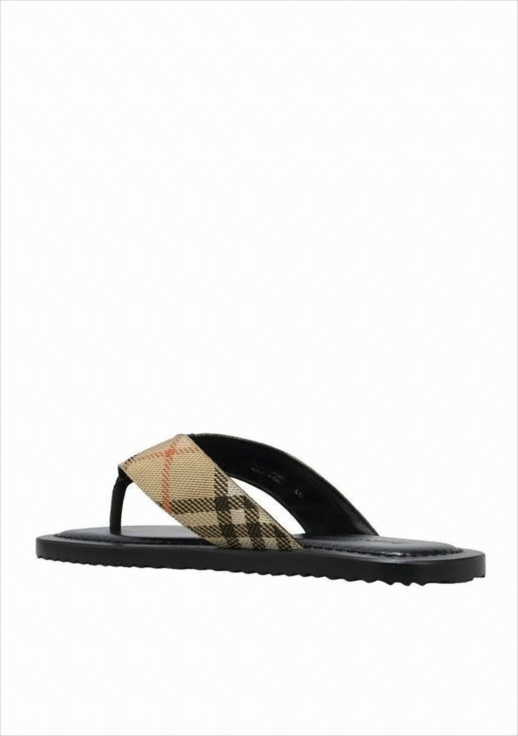Classic Checkered Slip-On Sandals with Embossed Branding