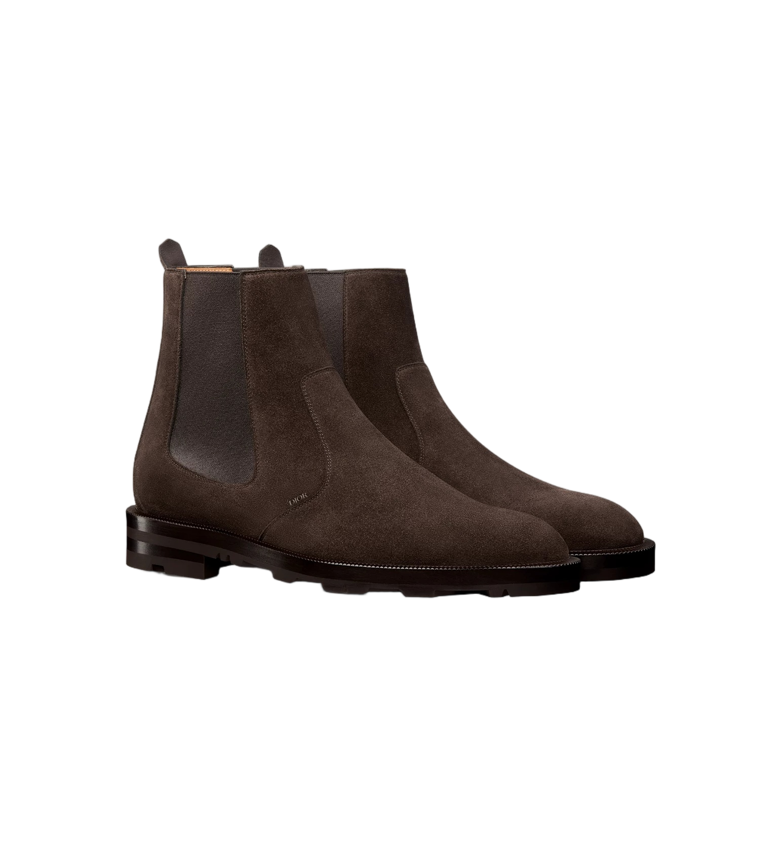 Brown Suede Elastic Side Chelsea Boots