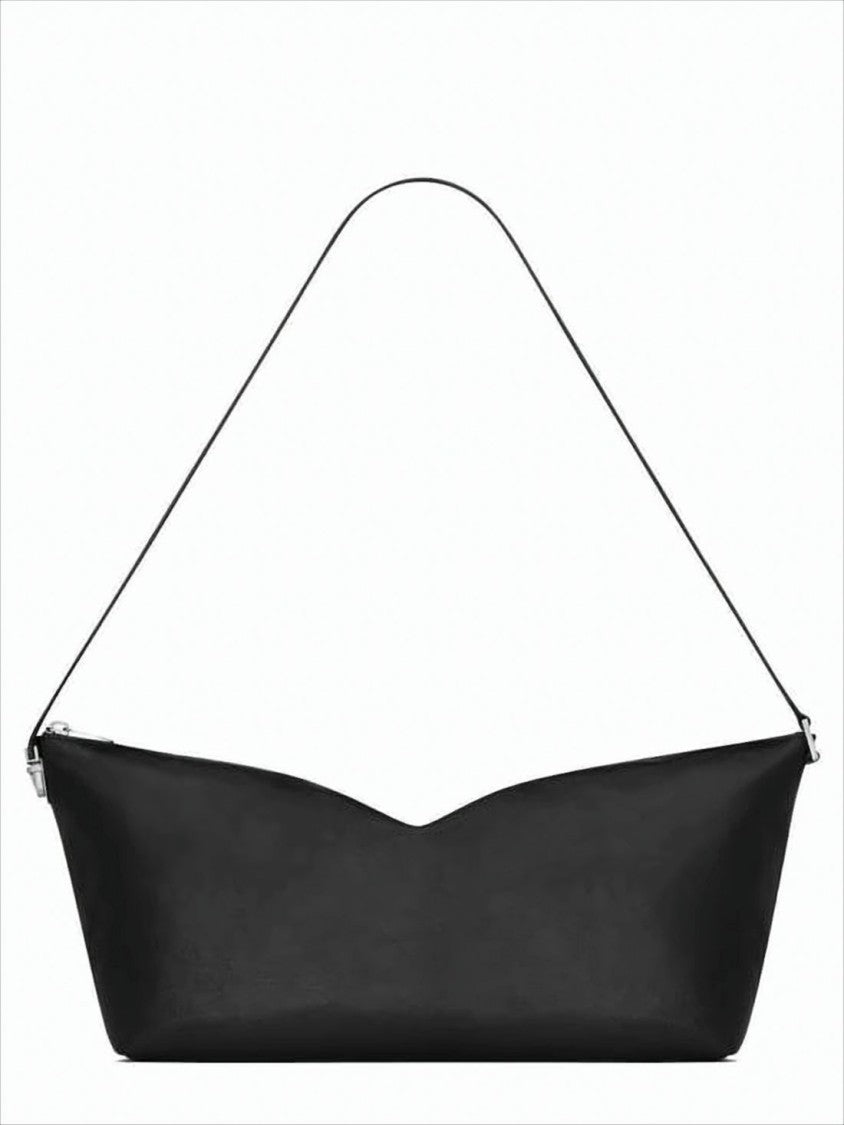 Minimalist Cow Leather Tote Bag with Elongated Shape
