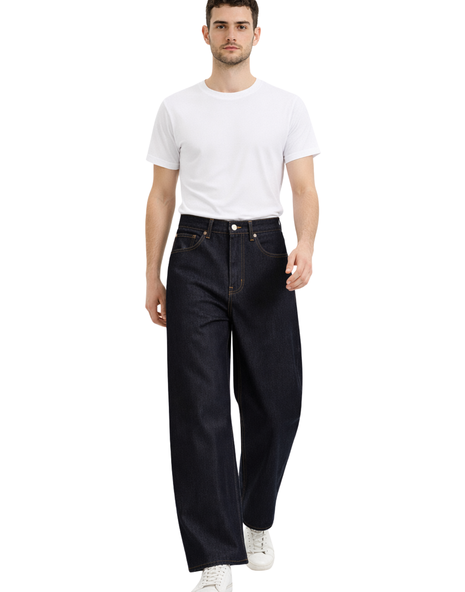 Palazzo Wide-Leg Denim Jeans