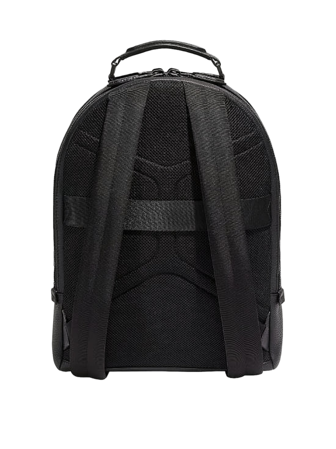 Structured Black Calfskin Leather Backpack
