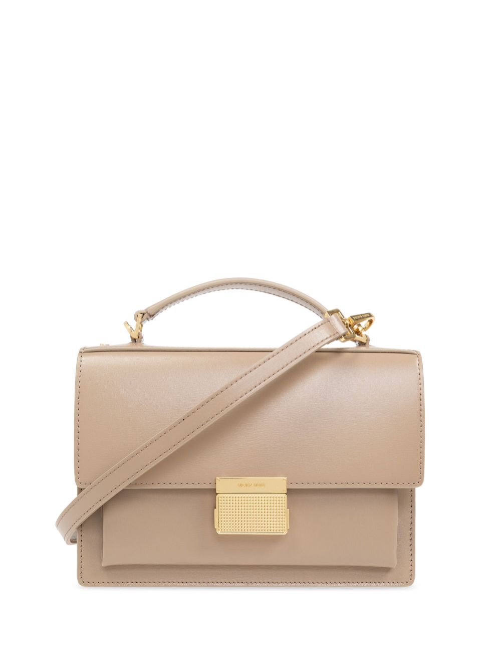 Structured Calf Leather Square Bag