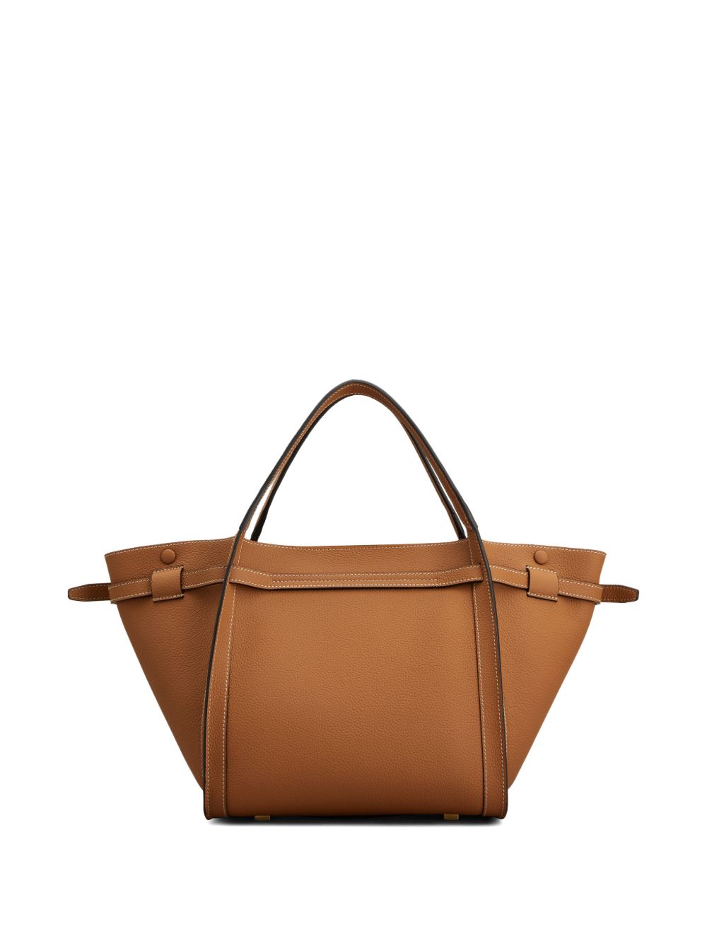 Trapezoidal Brown Handbag