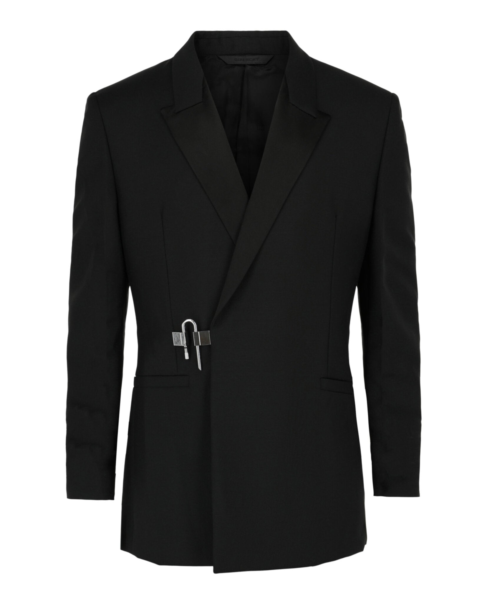 Slim Fit U-Lock Blazer With Satin Trim