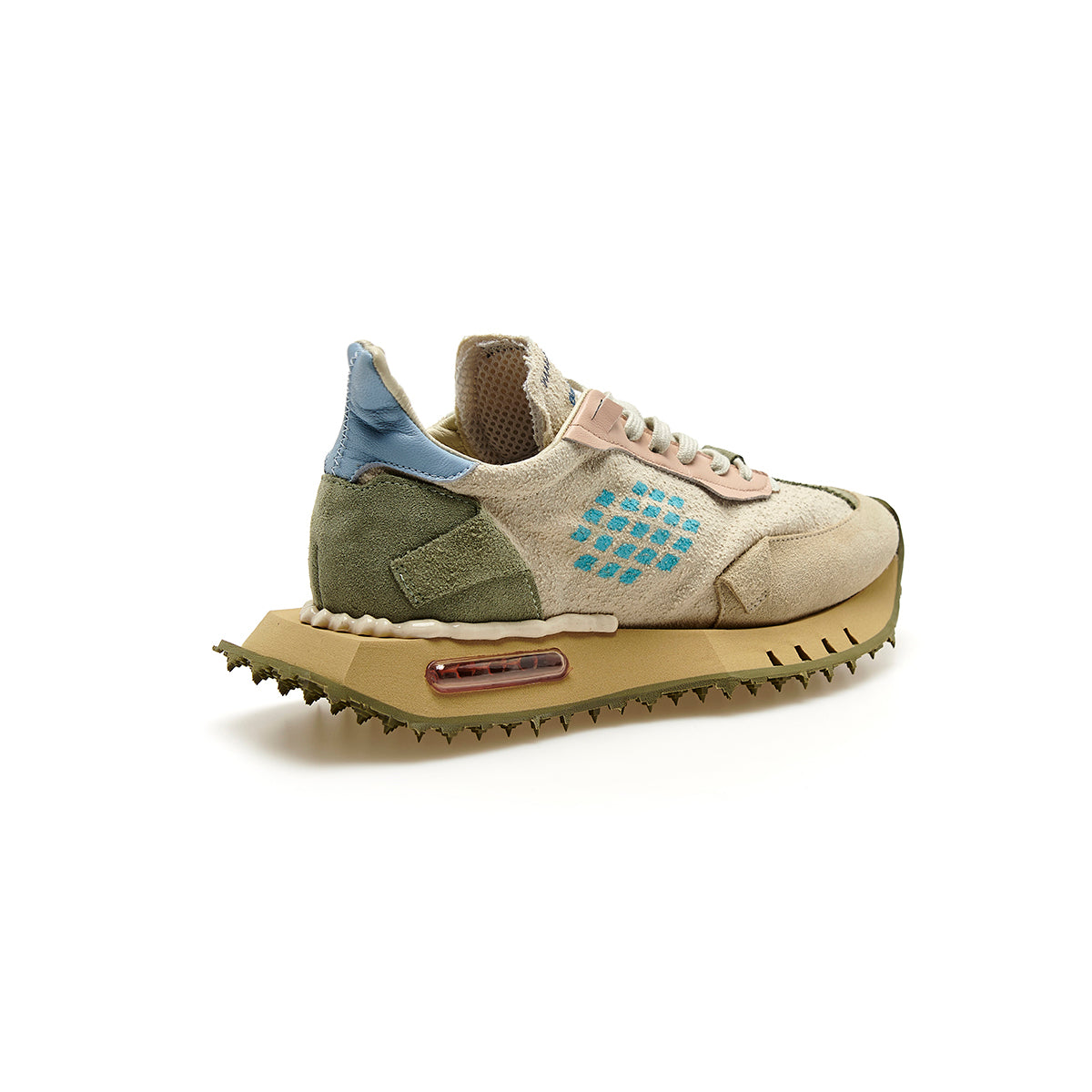 Space Race Canvas Leather Sneakers