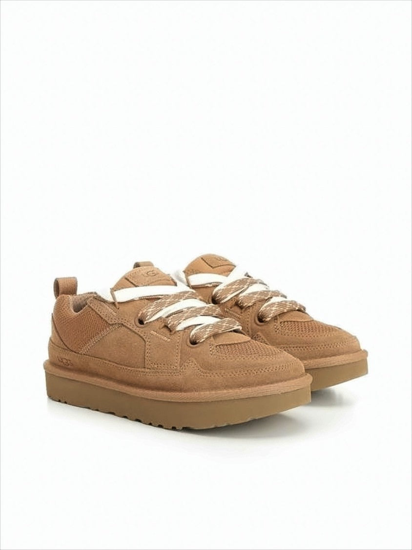 Suede and Mesh Low-Top Sneakers