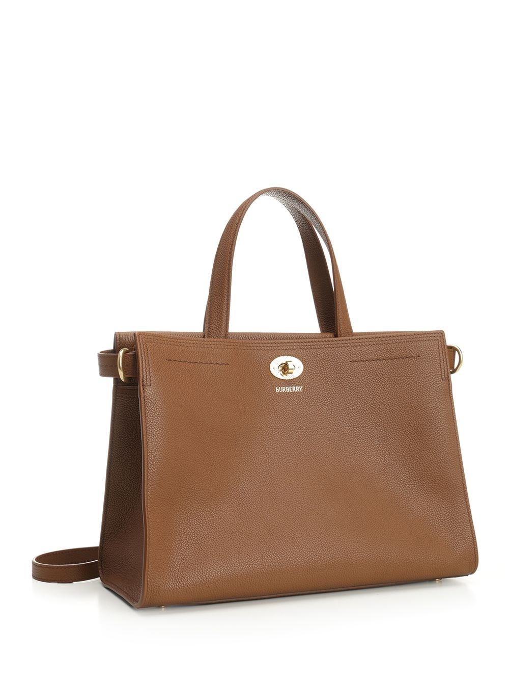 Structured Calf Leather Medium Tote