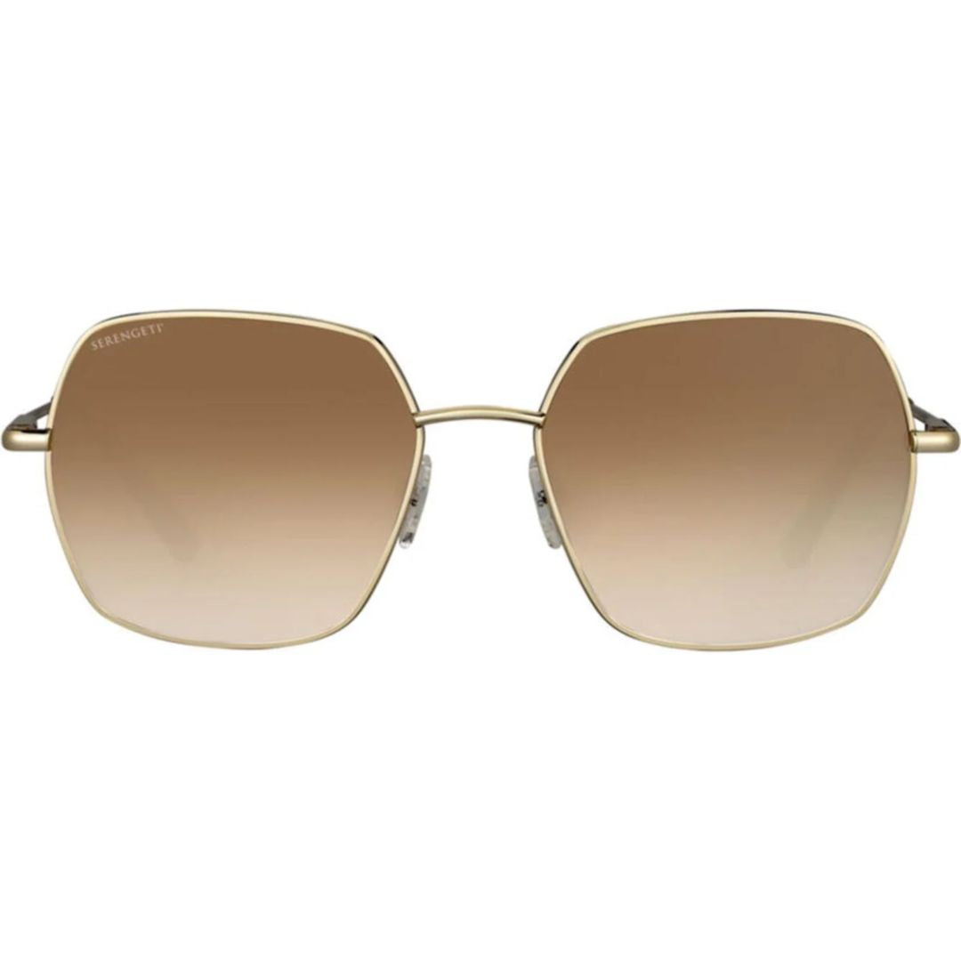 Loy Geometric Square Frame Sunglasses with Tortoiseshell Tips