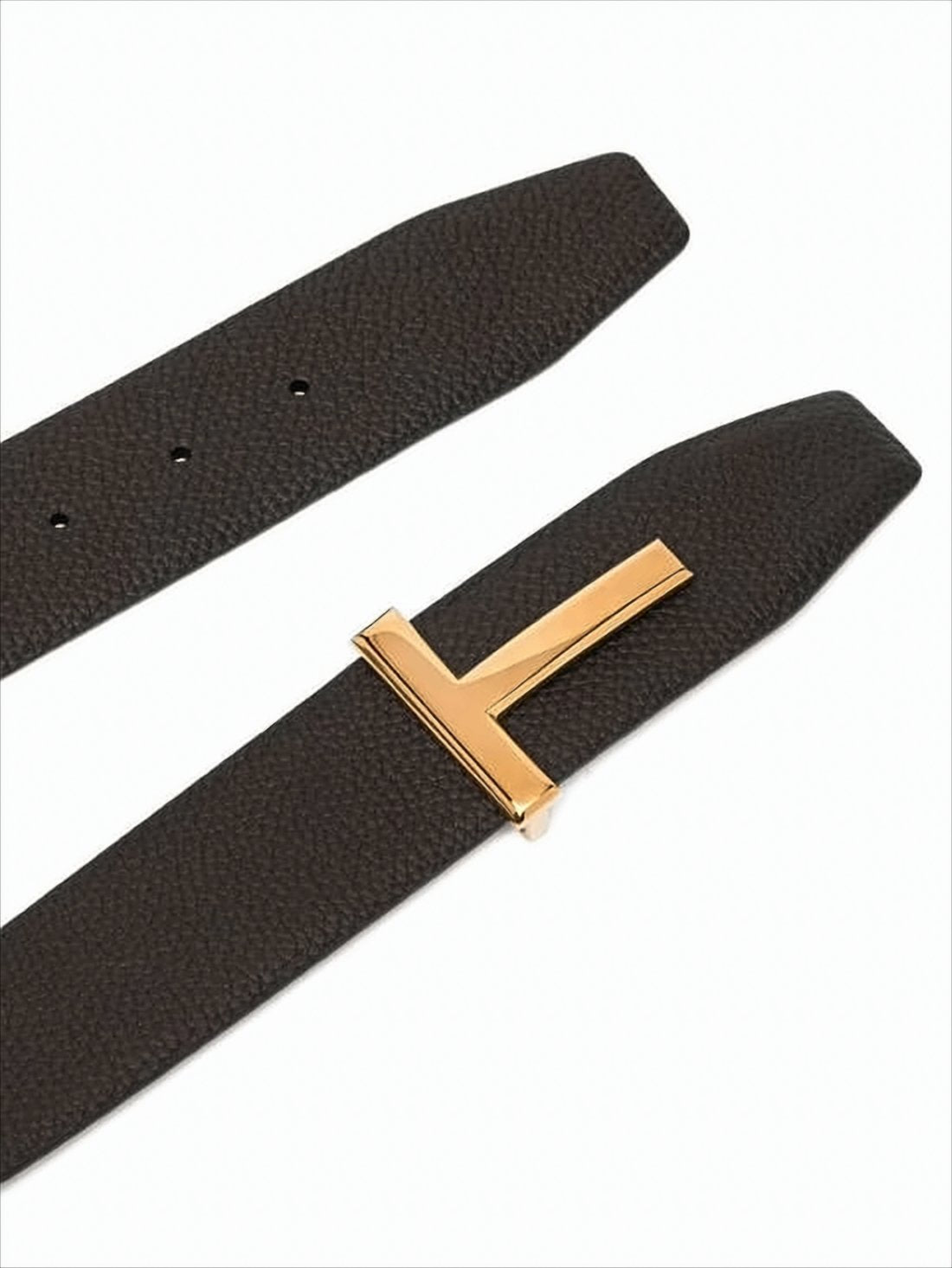 Textured Black Calf Leather Belt