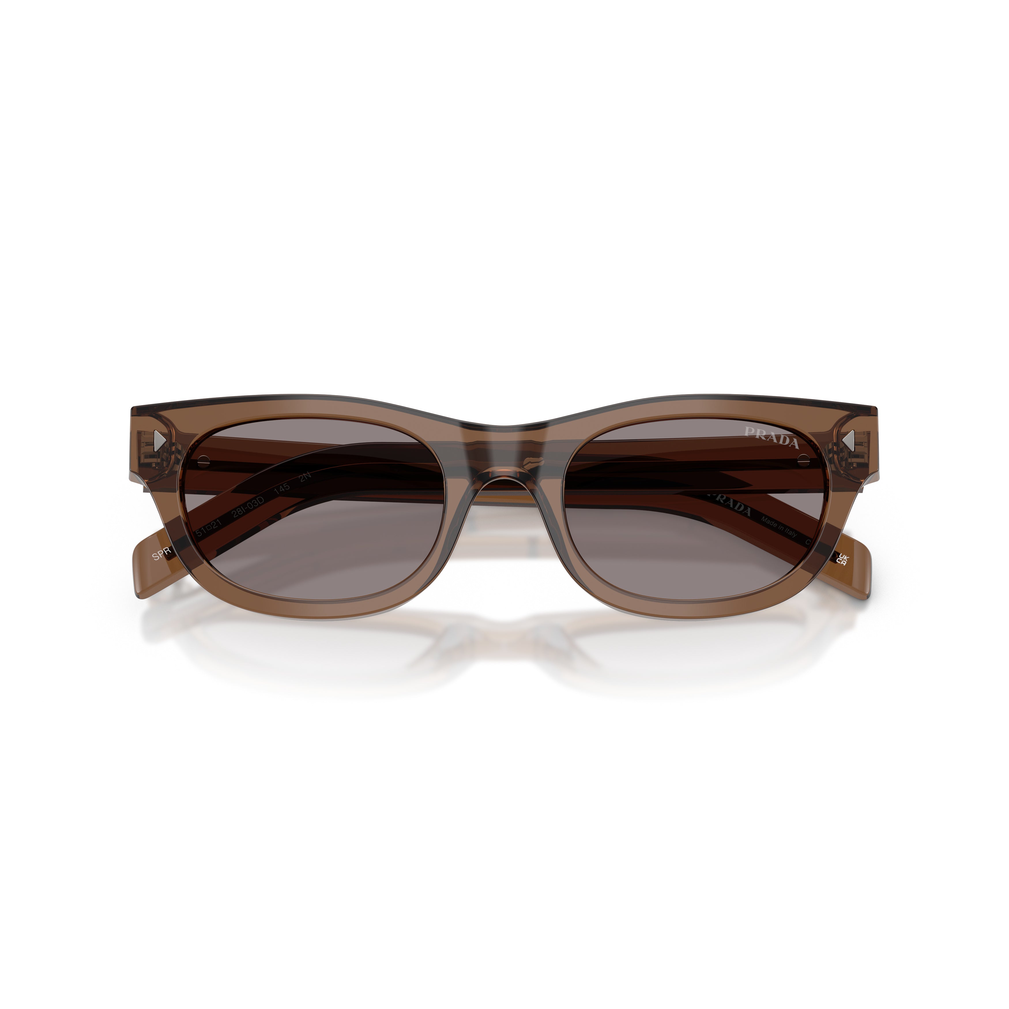 0pr C09s Translucent Brown Acetate Rectangular Sunglasses