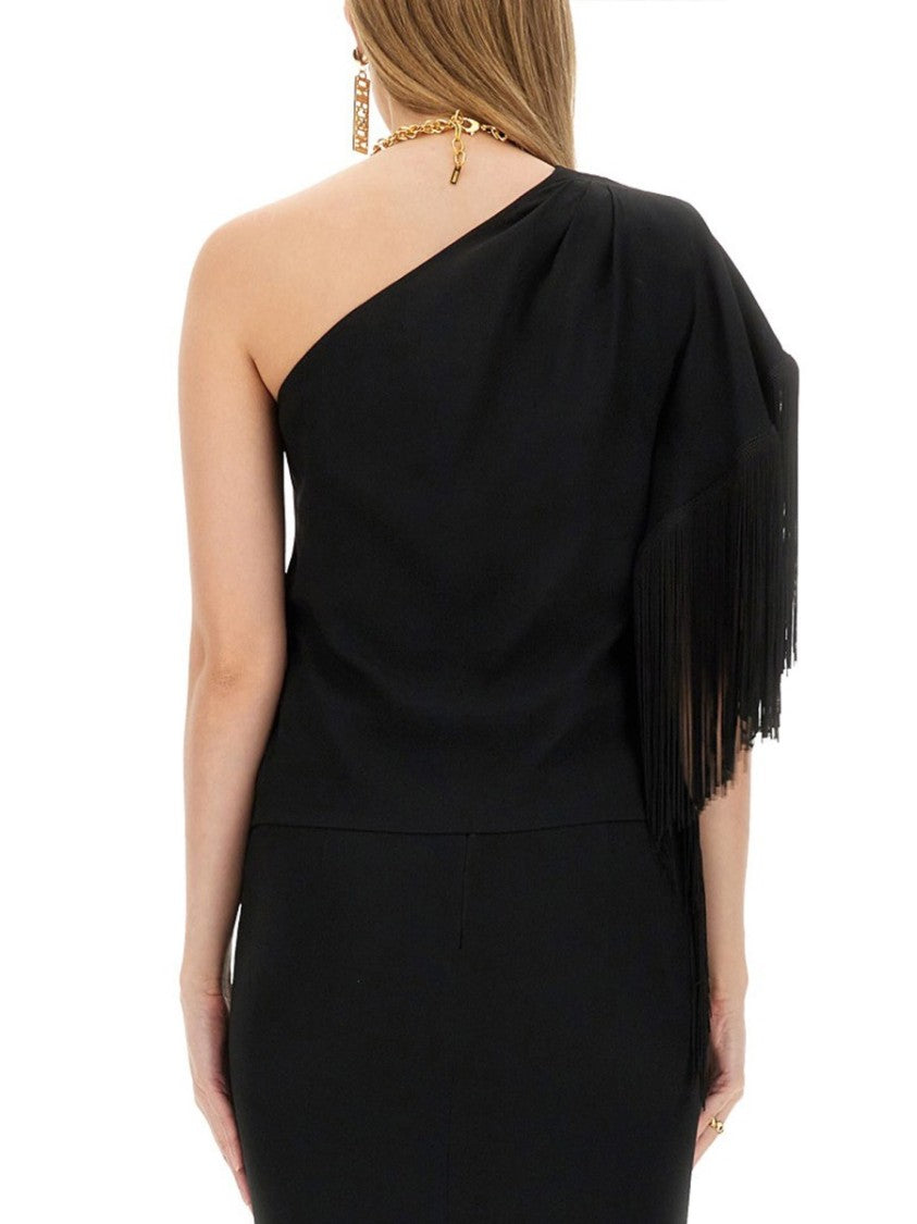 One-Piece Top With Fringed Shoulder Detail