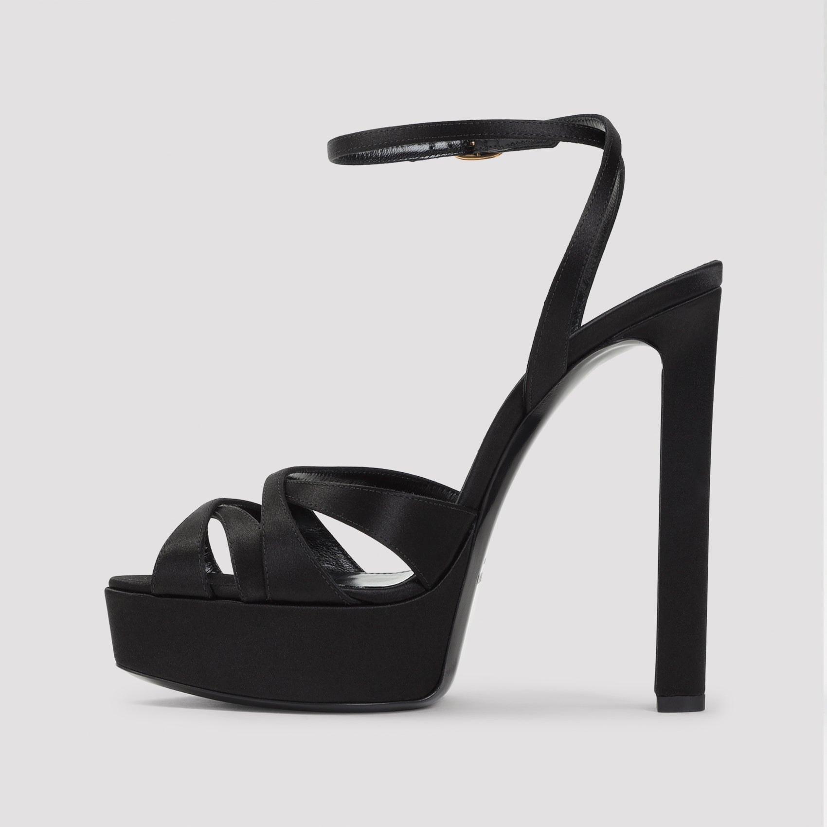 High-Heeled Platform Sandal With Crisscross Straps