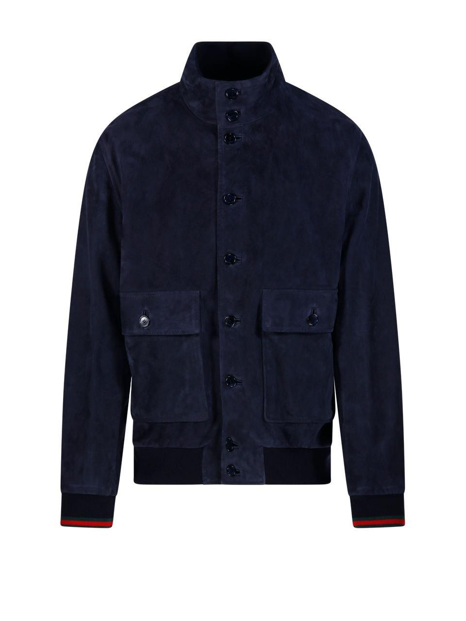 Luxurious Lamb Leather Bomber Jacket With Subtle Detailing
