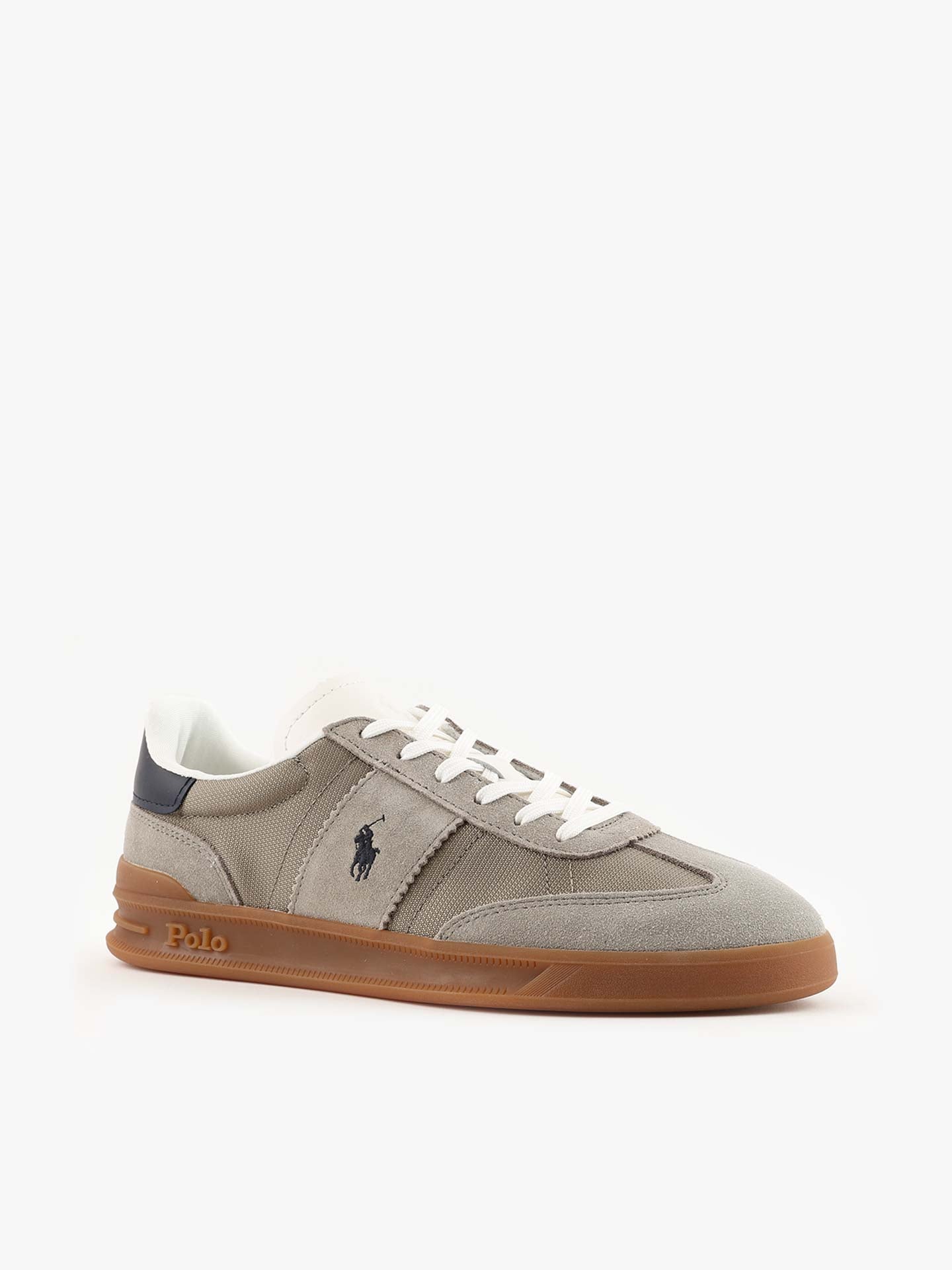 Low-Profile Suede and Mesh Sneakers