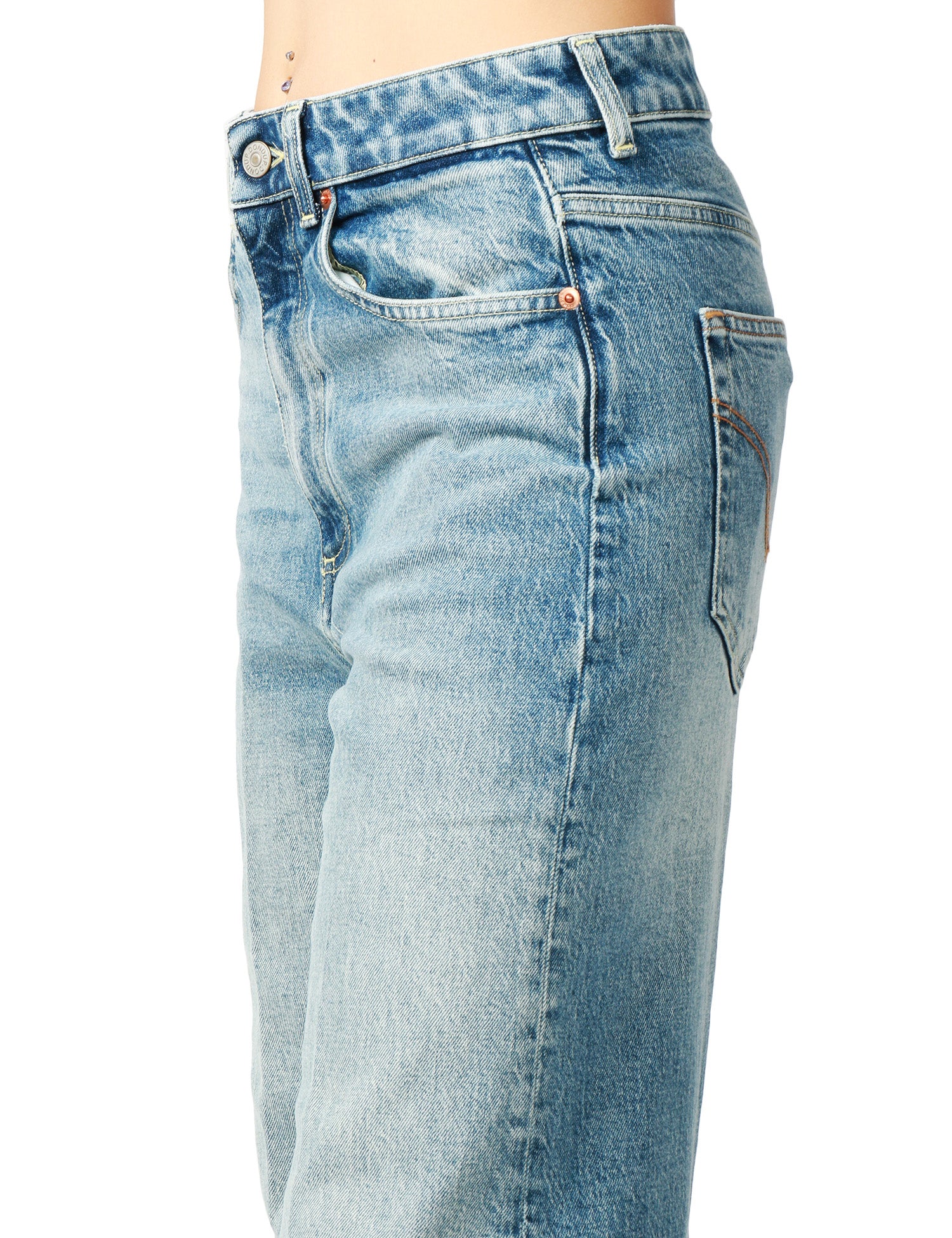 Blue Denim Amber Cotton Jeans