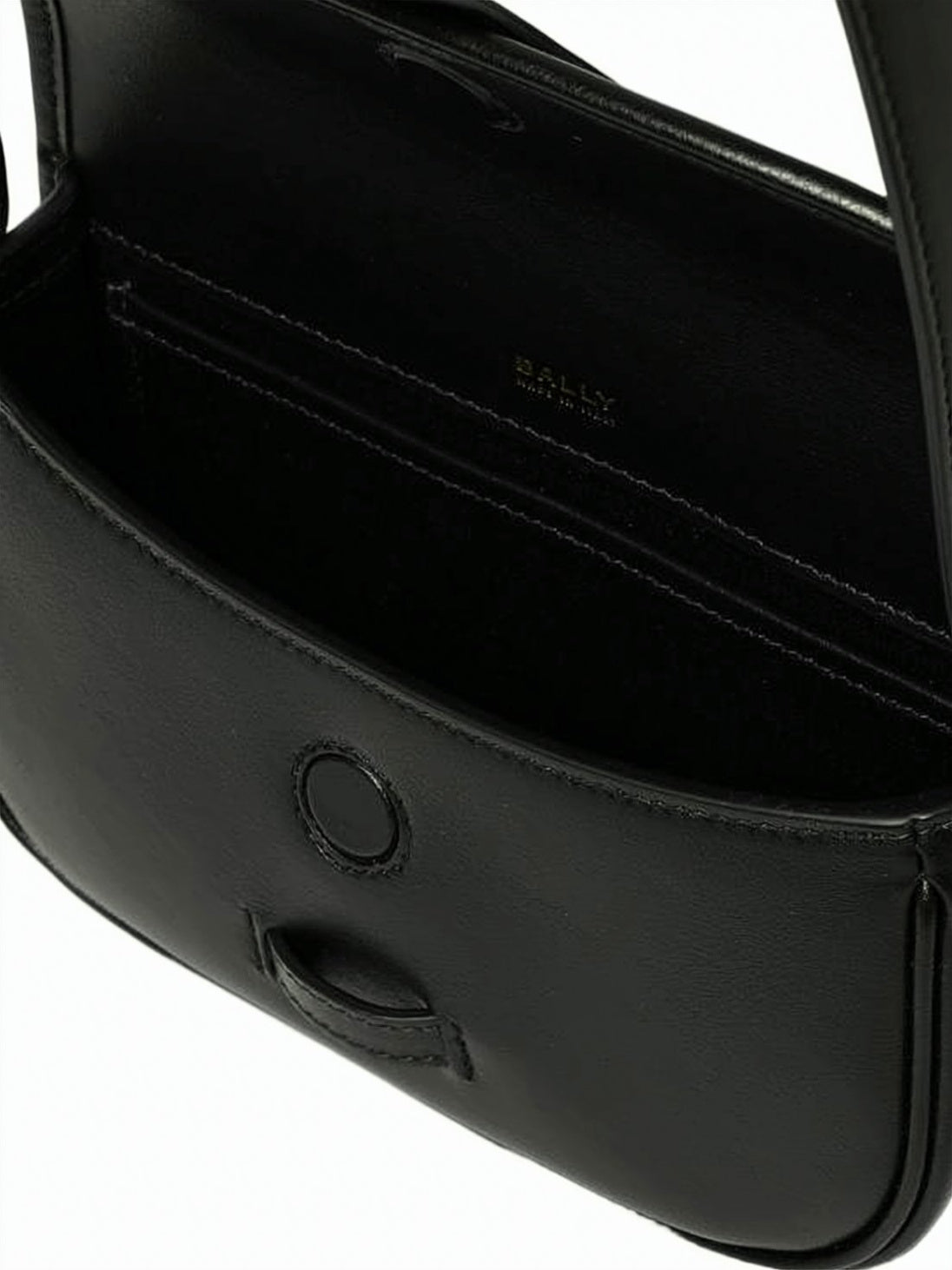 Black Smooth Calf Leather Flap Crossbody Bag