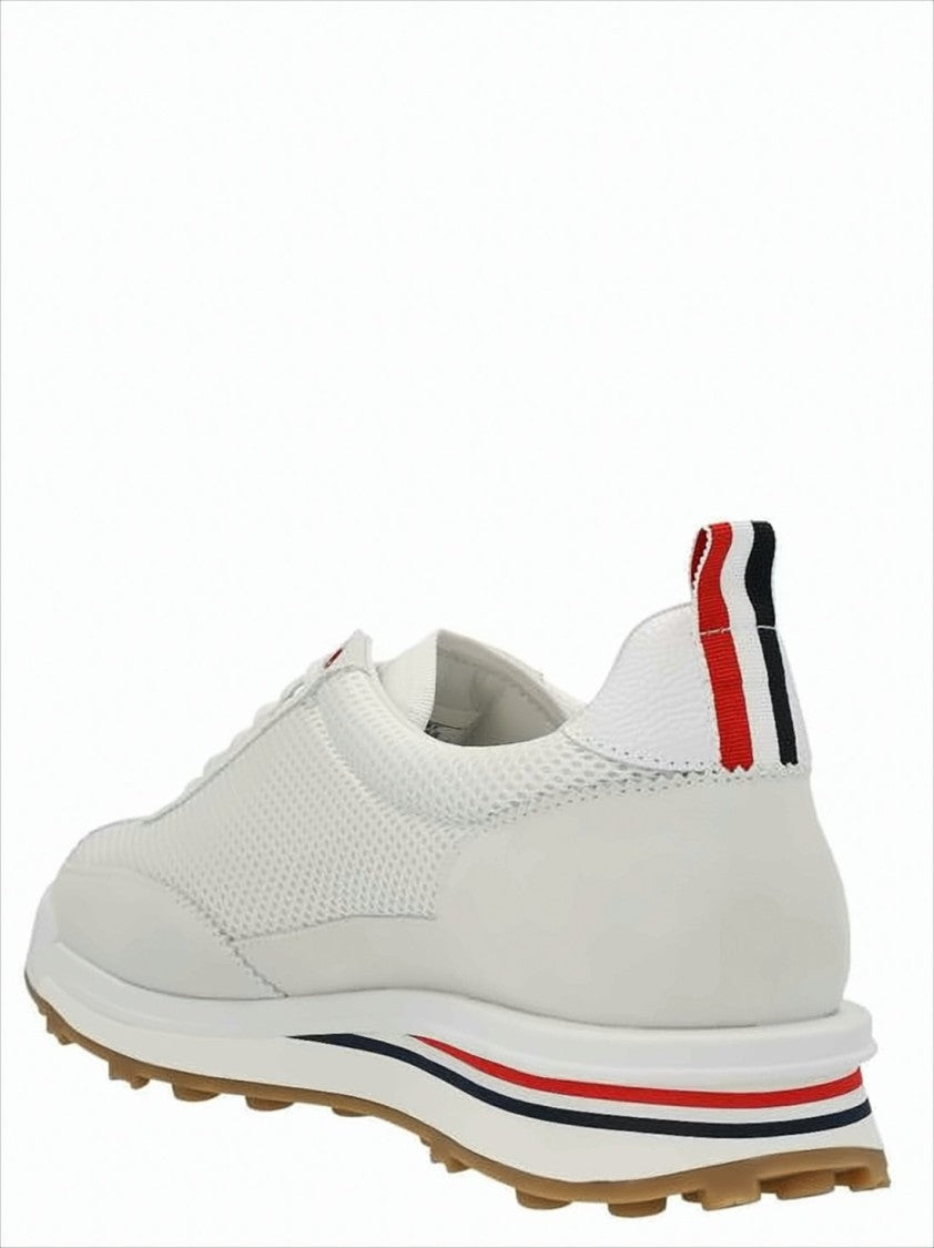 Sneaker with Leather and Mesh Accents