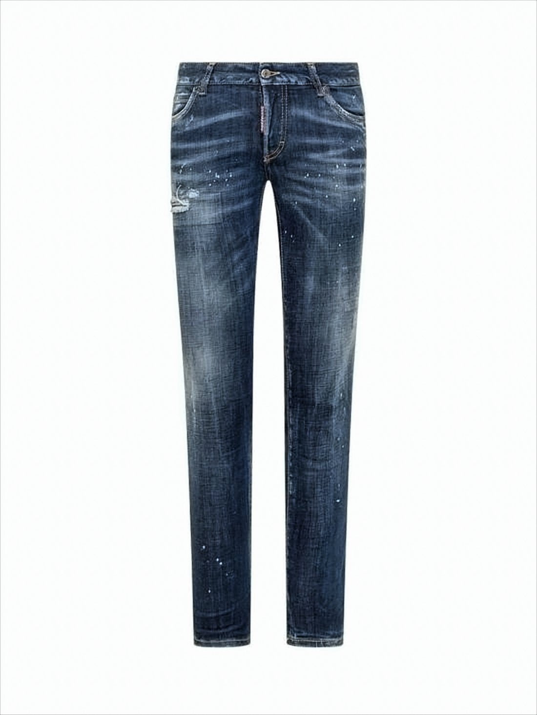 Slim-Fit Distressed Denim Pants