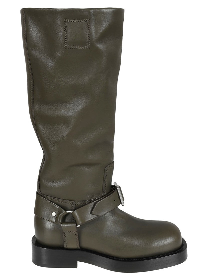 Tall Green Leather Boots