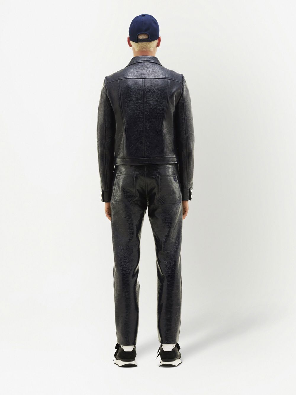 Cropped Black Jacket with Textured Finish