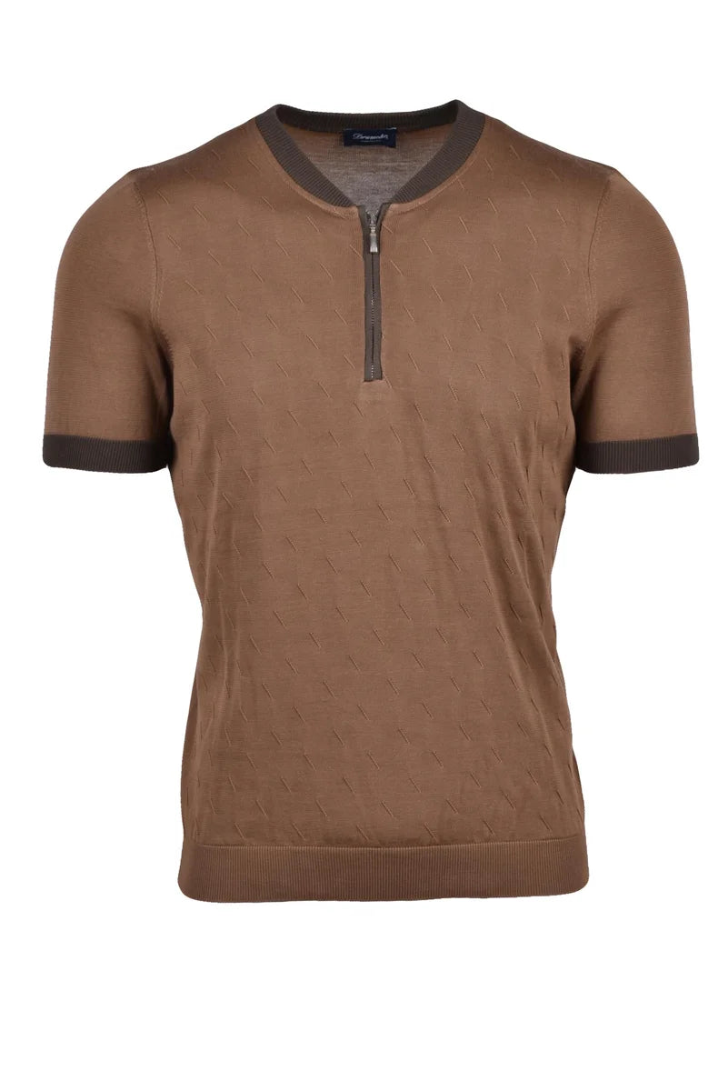 Cotton Polo Shirt - Brown