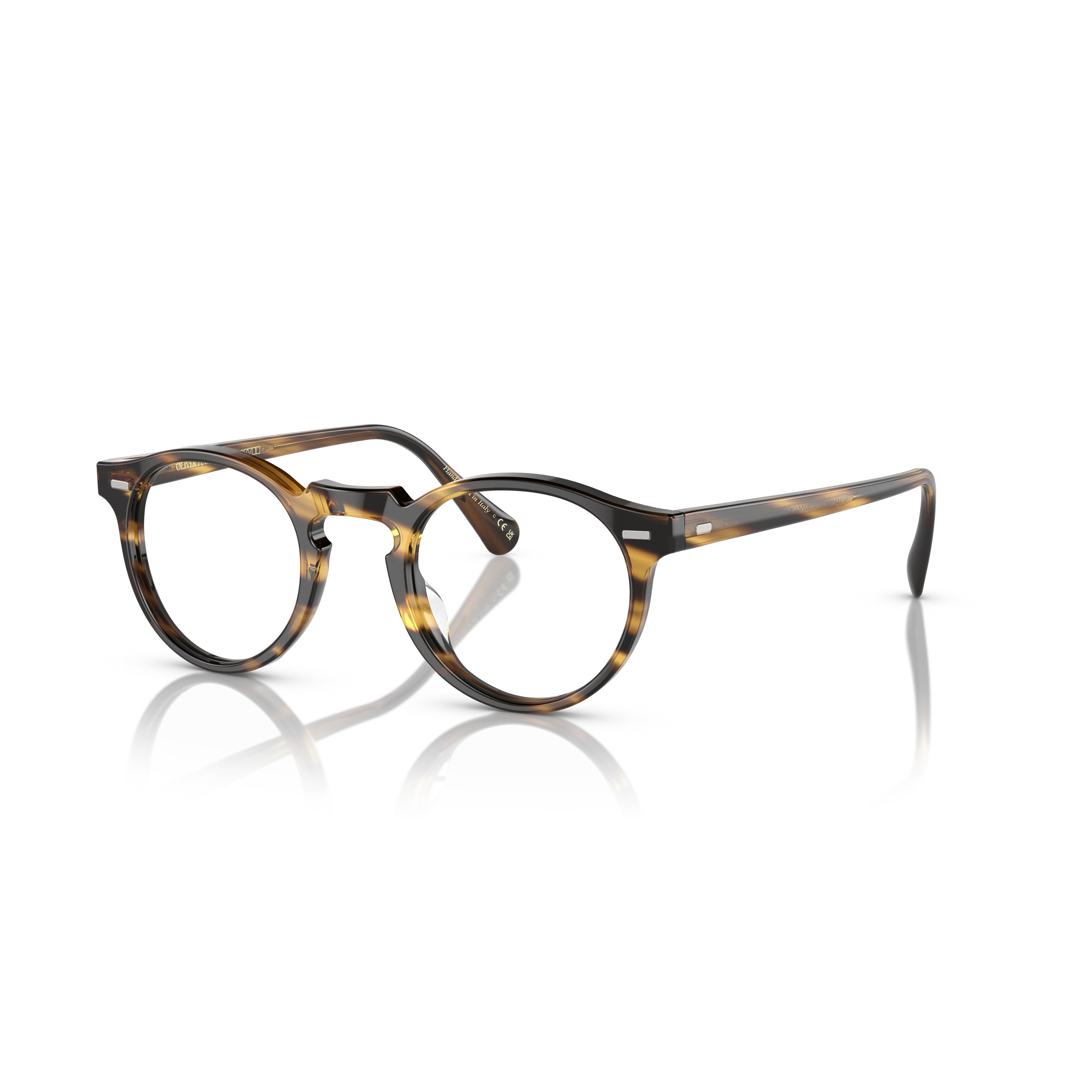 0ov5186 Round Tortoiseshell Acetate Eyeglasses with Keyhole Bridge