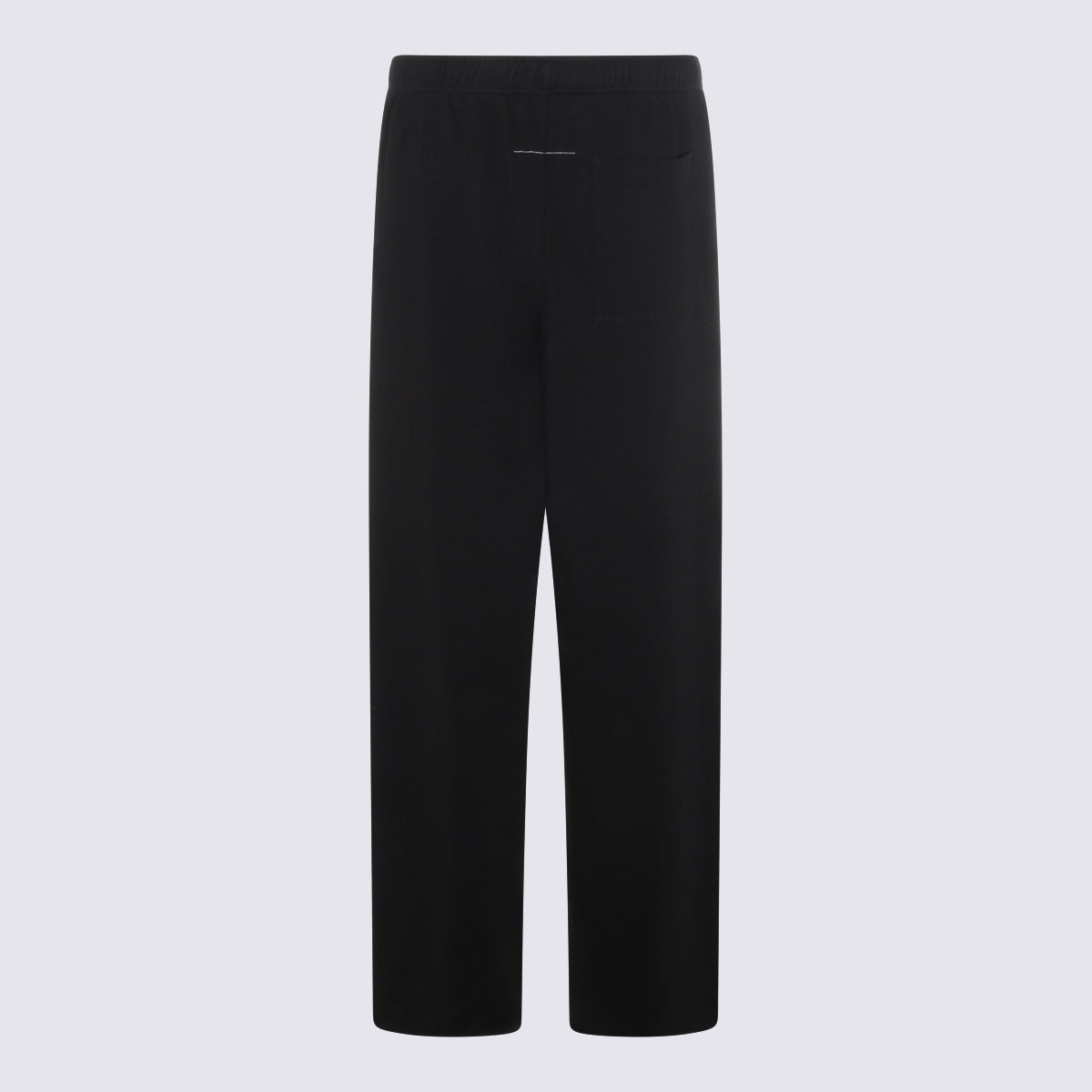 High-Comfort Black Cotton Trousers with Loose Fit