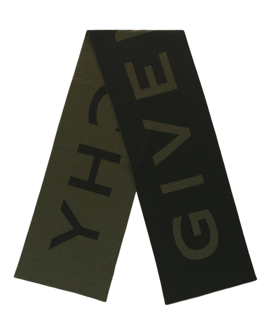 Reversible Jacquard Logo Scarf With Bold Text