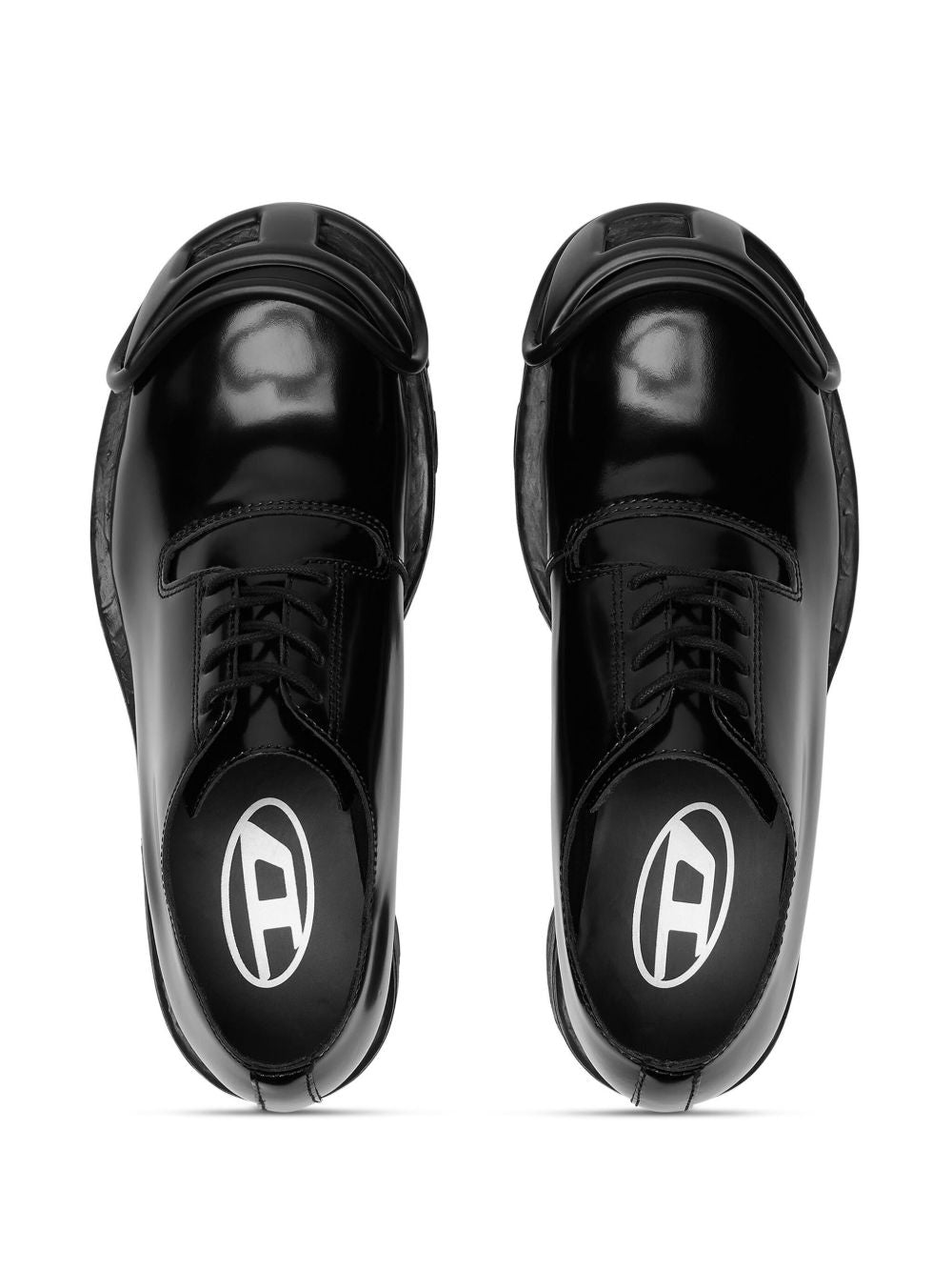 Lace-Up Black Flat Shoes