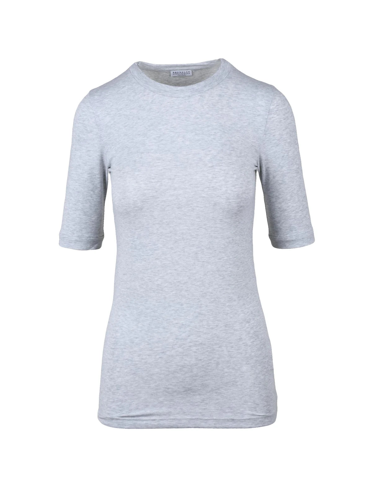 Grey Cotton Elastane T-shirt