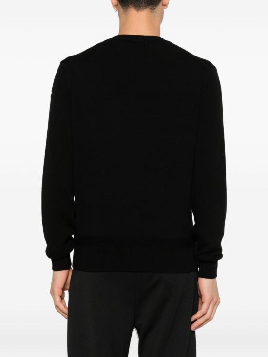Crewneck Sweater With Ribbed Detailing And Discreet Logo
