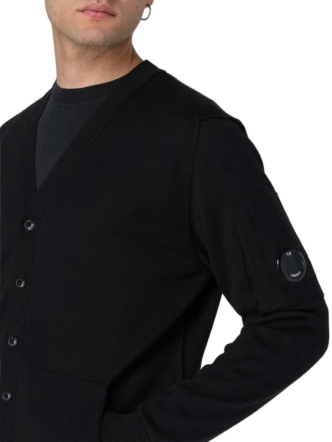 Classic V-Neck Cardigan with Button-Down Front
