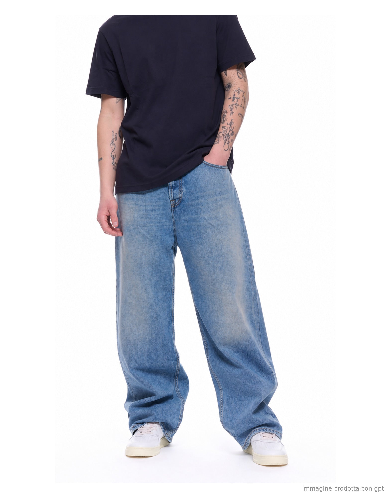 Blue Tito Relaxed Fit Baggy Jeans