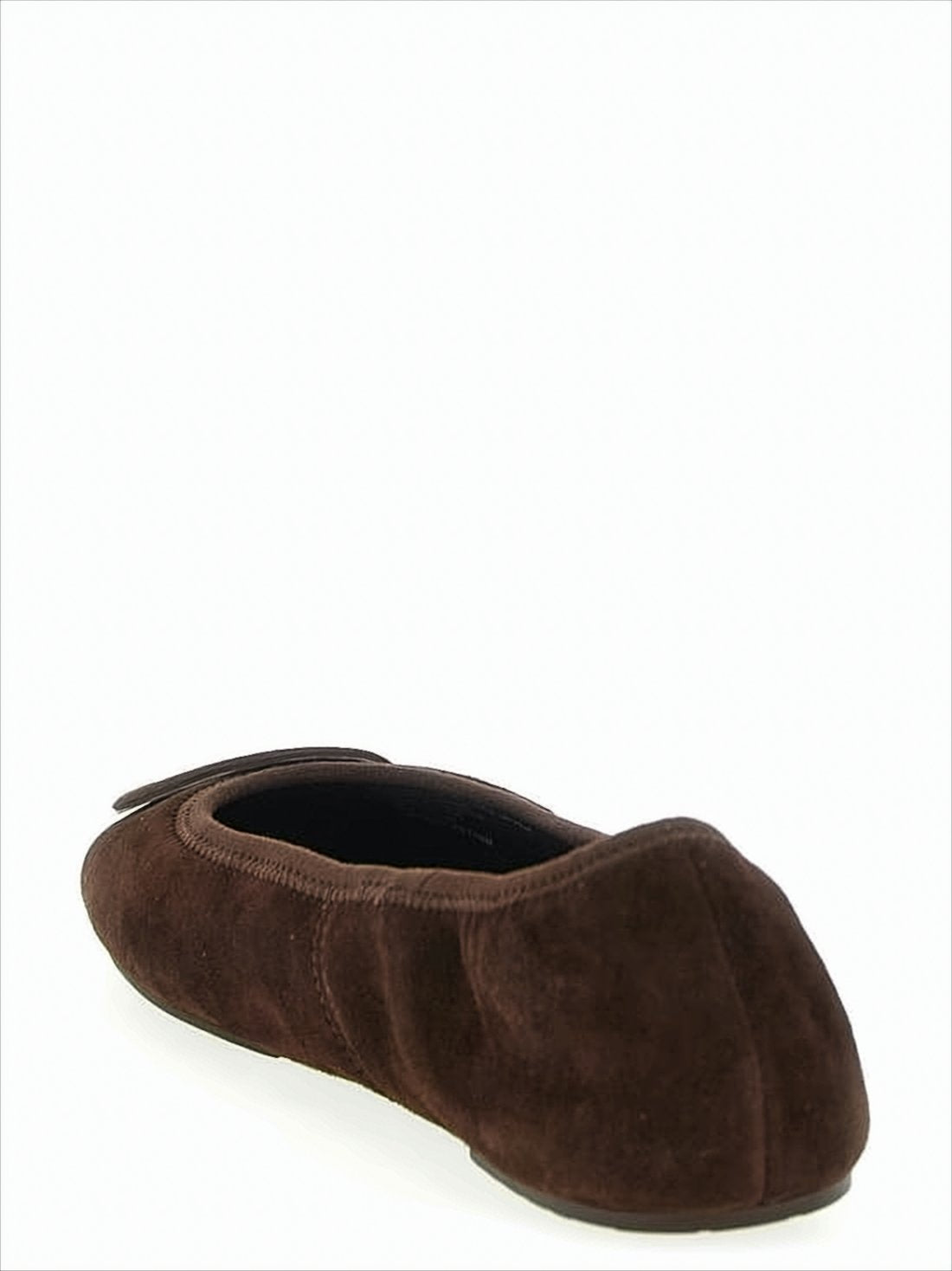 Suede Flat Shoes with Rounded Toe
