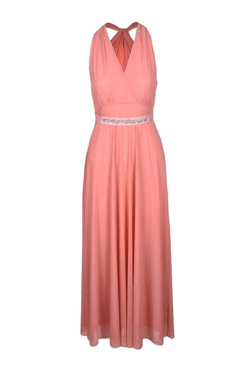 Long Dress Voile Polyamide/Elastane - Pink
