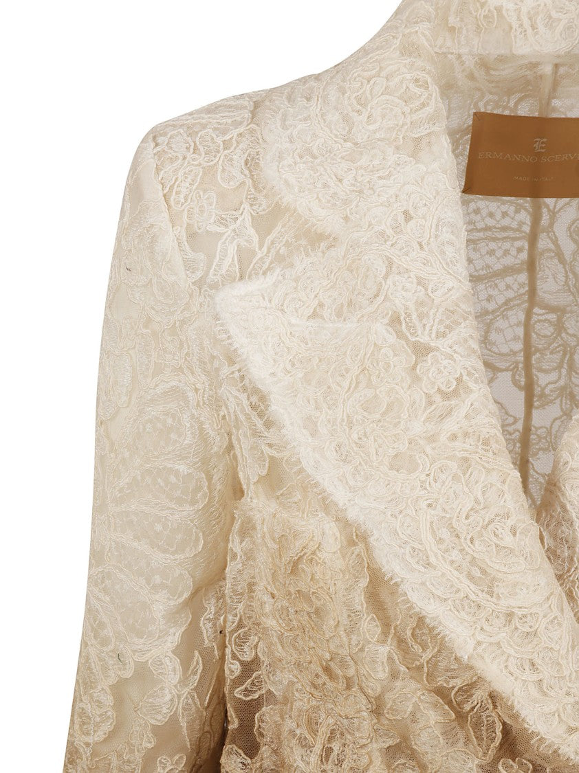 Lace-Detail Jacket With Gradient Effect
