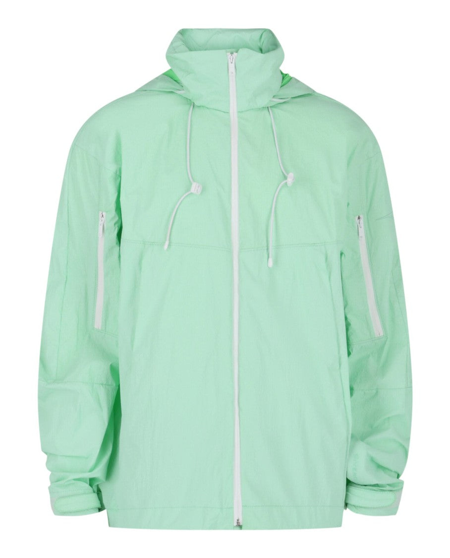 Logo Printed Hooded Windbreaker