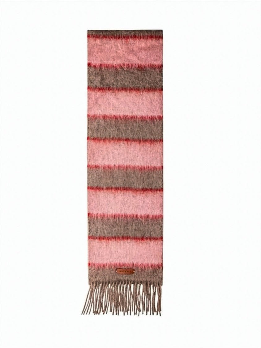 Rectangular Stripe Scarf in Muted Tones