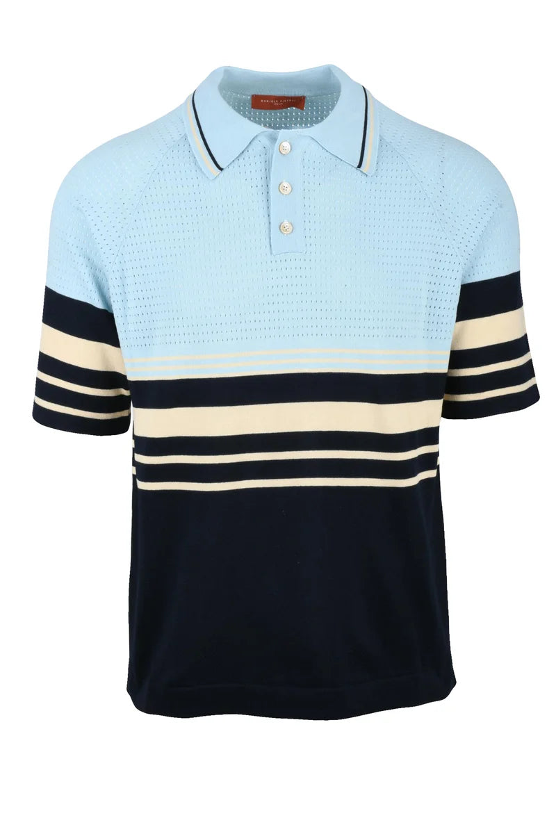 Knit Polo Shirt - Light Blue