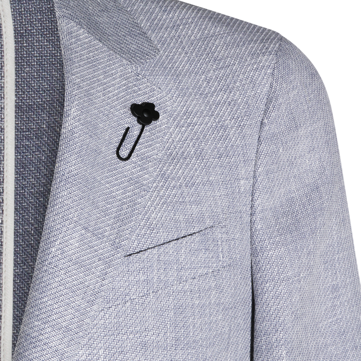 Clear Blue Jacket with High Collar