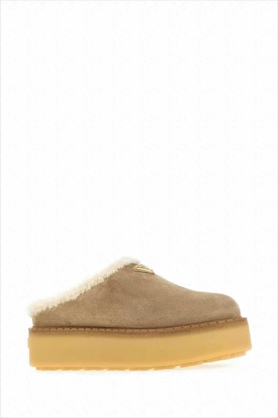 Plush Shearling Lined Calfskin Leather Mule