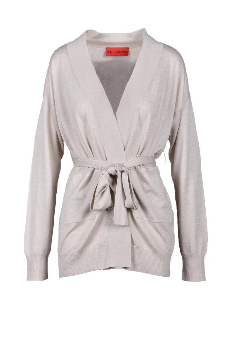 Silk Cashmere Cardigan - Beige