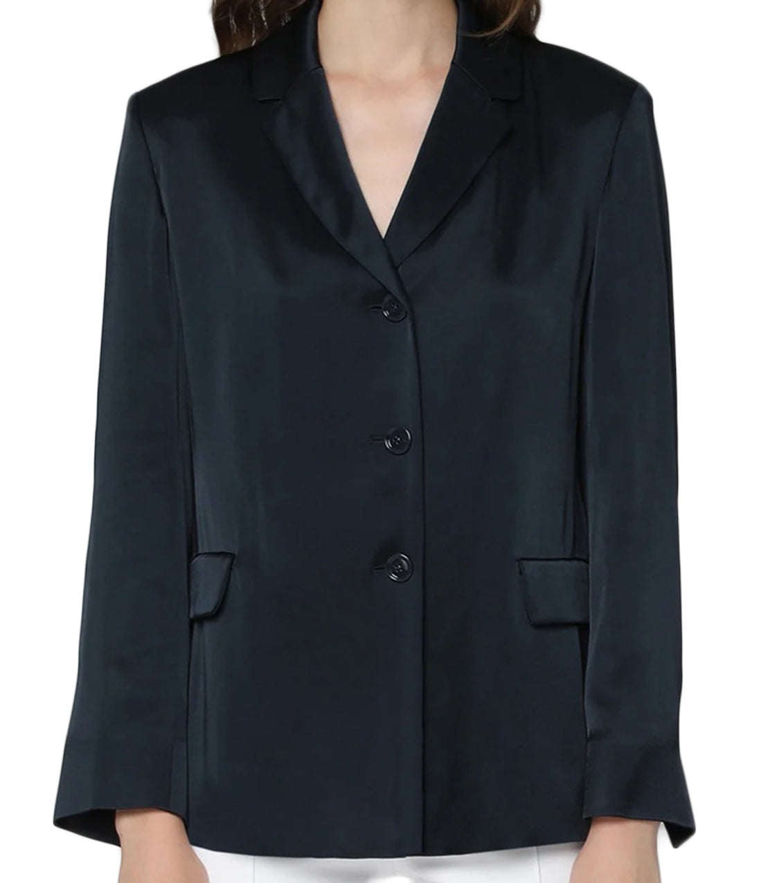 Tailored Satin-Finish Jacket