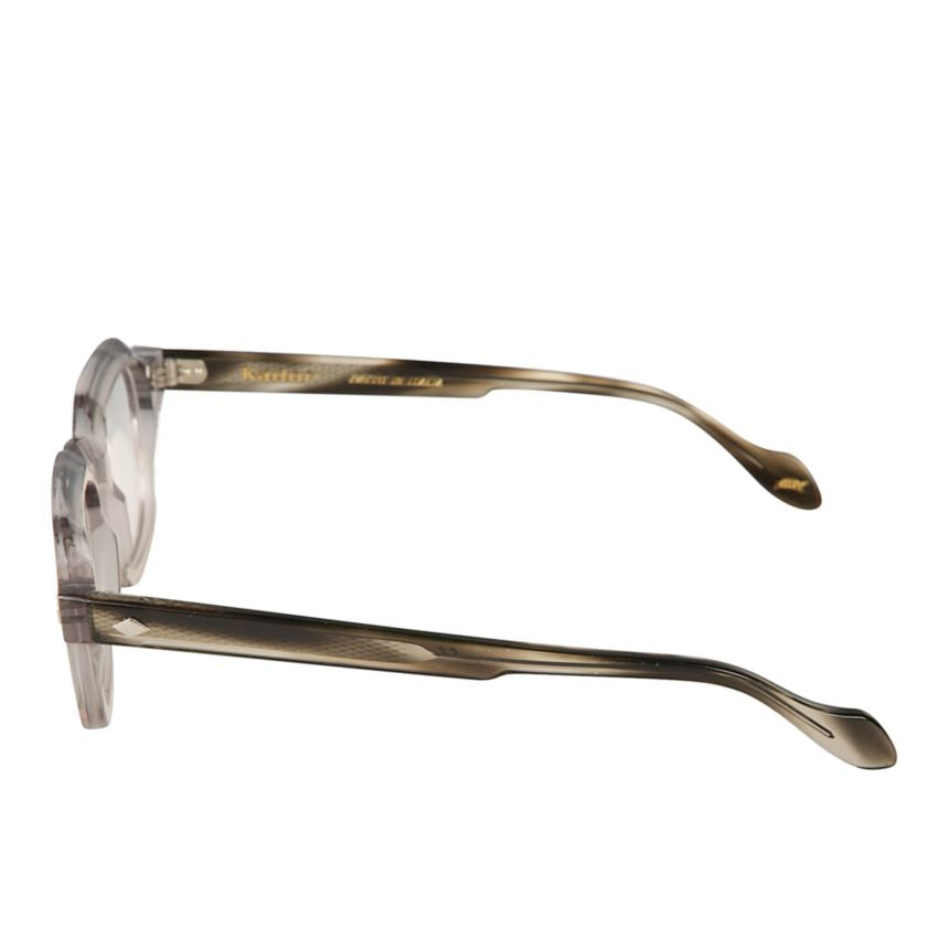 Turbot Translucent Grey Acetate Rectangular Sunglasses with Gradient Temples