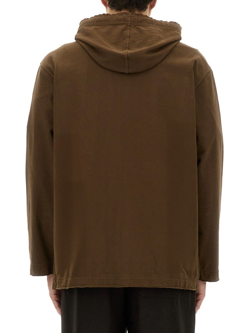 Brown Oversized Zipper Hoodie