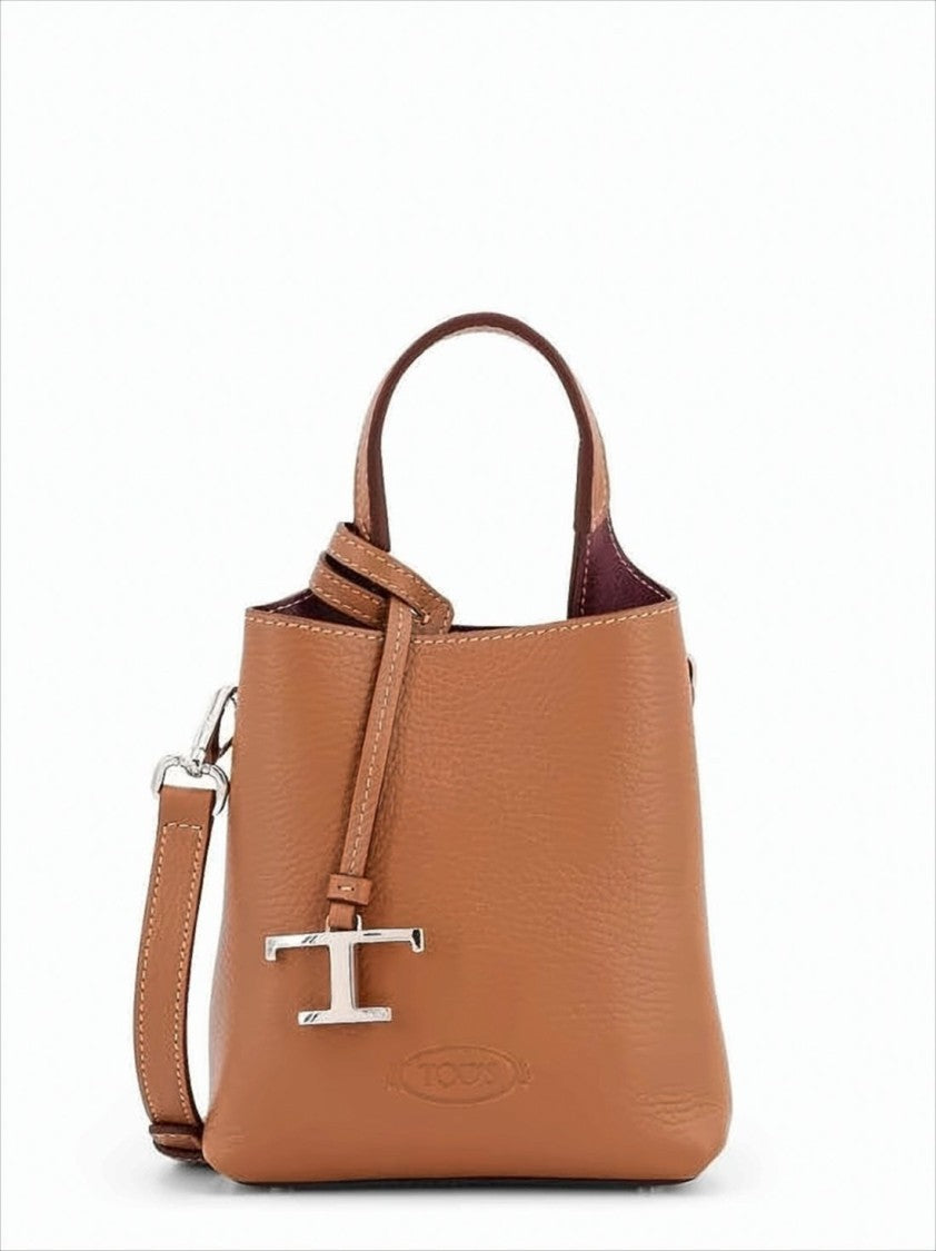 Textured Calf Leather Tote Bag