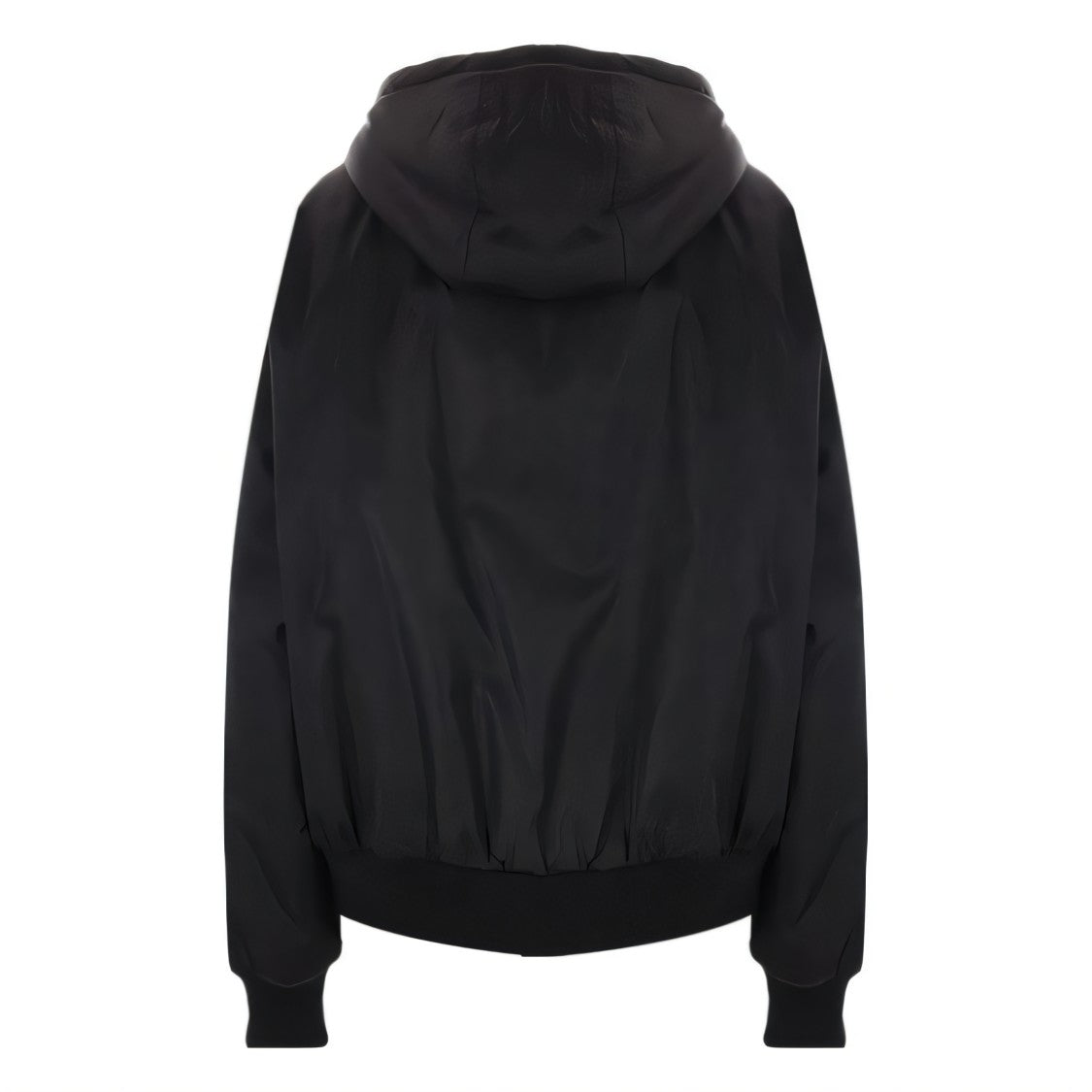 Black Zip-Up Jacket With Hood