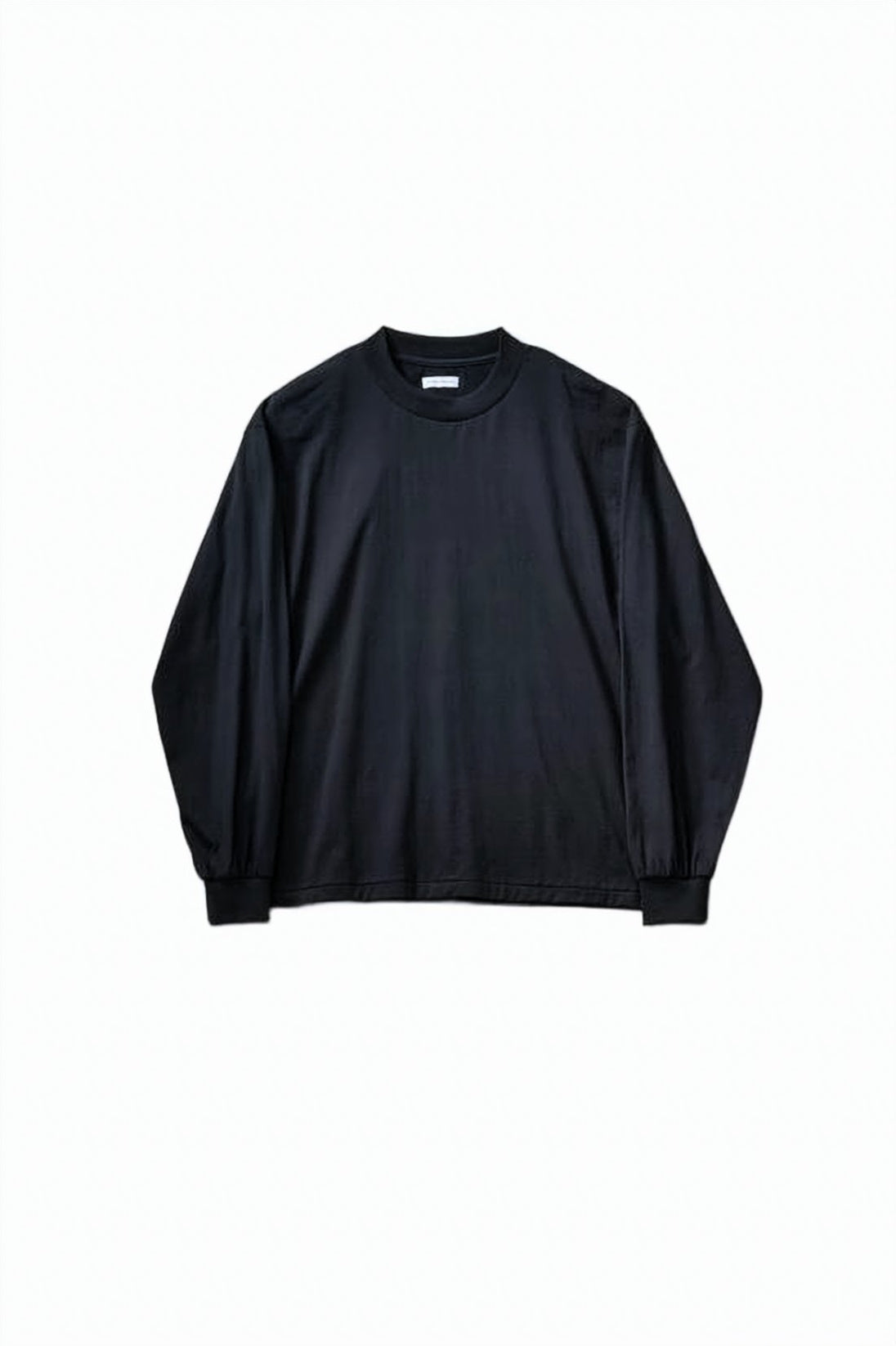 Relaxed Fit Long-Sleeve Tee with Ribbed Cuffs